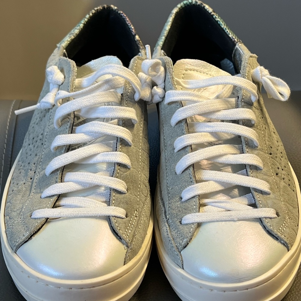 Women's Gray and White Sneakers